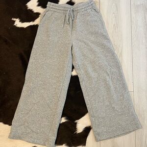 TNA Heather Grey Wide Leg Sweatpants
